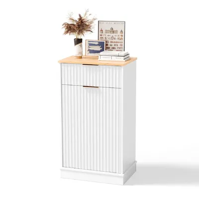 Produktbild von FCH Wäscheschrank für Wäschekorb, Badezimmerschrank mit Schublade, 51x34x91.4cm, weiß