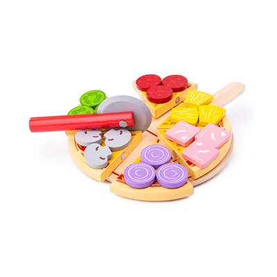 Obrázok produktu pre Bigjigs Toys Dřevěná krájecí pizza