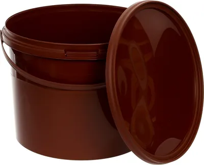 Produktbild von BenBow Eimer mit Deckel 10L x1 Braun - lebensmittelecht, stabil, luftdicht, auslaufsicher, geruchsneutral - Plastikeimer mit Henkel - leer
