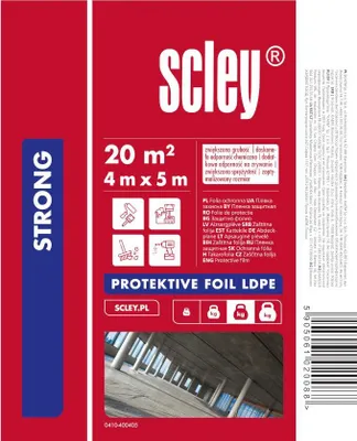 Obrázok produktu pre Hardex LDPE ochranná fólia 4mx5m Silná hrúbka cca 0,04 mm