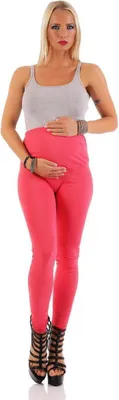 Obrázok produktu pre Tehotenské legíny, dlhé, bavlna, tehotenský pás, EU koralová, 2XL/44