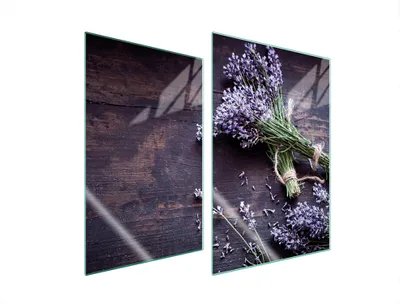 Immagine prodotto di Piastre copri fornelli 2 pezzi 35x52 Copri piano cottura in Vetroceramica tagliere in vetro legno di lavanda