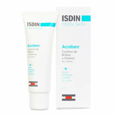 Produktbild von ISDIN Acniben, Unisex, ölige Haut, Problemhaut, Creme, Anti-Makel, Anti-Glanz, Mattierend, 40 ml, Tube