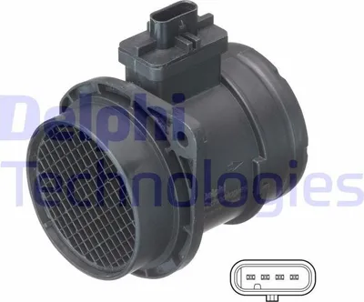 Produktbild von DELPHI AF10719-12B1 Luftmassenmesser LMM für VW Polo Schrägheck (6R1, 6C1) Luftmengenmesser