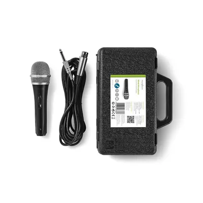 Produktbild von Nedis MPWD50CBK Mikrofon 5 m 50 Hz 15 kHz 600 Ohm -72 dB dynamisch Grau Schwarz