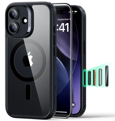 Obrázok produktu pre Esr Classic Hybrid Magsafe set + tvrdené sklo pre Iphone 17 - Transparent Black
