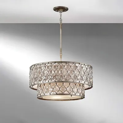 Produktbild von Elstead Lucia Kronleuchter E27 6-fach Brüniertes Silber