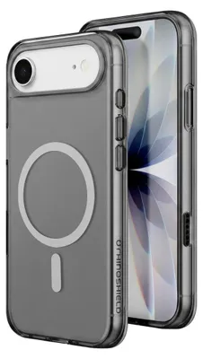 Image de Rhinoshield, coque MagSafe transparente pour iPhone Air, compatible Qi, noir transparent