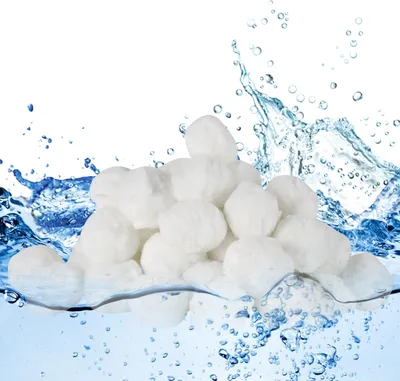 Immagine prodotto di Hengda Filter Balls 700 g bianche, sfere filtranti per piscina, pompa di filtraggio, filtro a sabbia per acquari; sostituiscono 25 kg di sabbia filtrante