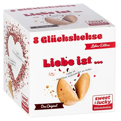 Produktbild von Glückskekse 8er Box Liebe ist ....