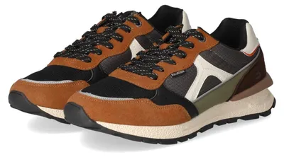 Produktbild von Bullboxer Herren Low Sneaker Braun Synthetik, Leder & Textil Größe: 41