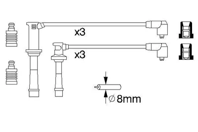 Produktbild von Bosch Zündleitungssatz  0 986 356 966