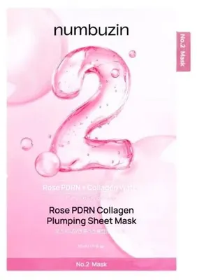 Productafbeelding van Numbuzin - Rose PDRN Collageen Vullende Tuchmasker, 1 stuk