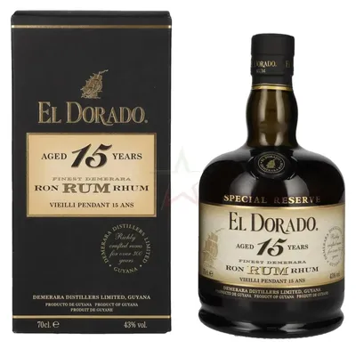 Produktbild von El Dorado 15 Years Old Special Reserve 43,00 % 0,70 Liter