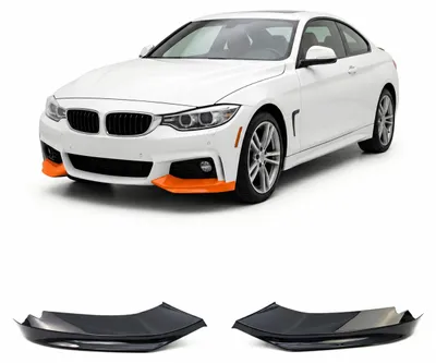 Obrázek produktu pro Přední spoilery, černé, lesklé, vhodné pro modely BMW řady 4 (F32, F33, F36) v letech 2013-2021