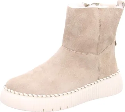 A single beige boot is shown against a white background.