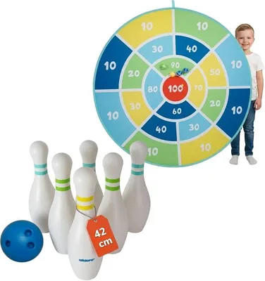 Imagen del producto de Juego de bolos para niños, juegos para el jardín, juegos para fiestas de cumpleaños infantiles