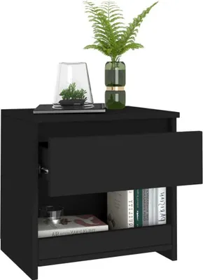 Produktbild von "2026 Aktion"Nachttisch Elegantes Design - Beistelltisch - Nachtschrank - Schwarz 40x30x39 cm Holzwerkstoff DEMöbel 6421994