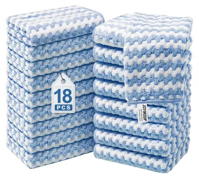 Obrázok produktu pre Modré utierky z mikrovlákna, 25 x 25 cm, balenie 18 kusov
