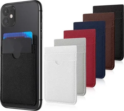 Produktbild von Telefonkartenhalter RFID-Blockierung Kunstleder Klebeartikel für Geschäftskreditkarten und ID-Karten für die meisten Smartphones 6,6 x 9,7