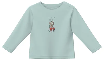 Obrázok produktu pre s.Oliver Junior – detské tričko s dlhým rukávom, potlačou vpredu a okrúhlym výstrihom