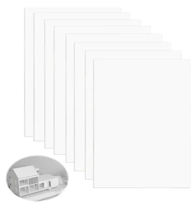 8 Kunststoffplatten A4, PP, 1 mm, weiß für Modellbau & DIY