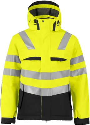 Produktbild von ProJob 6422 Gepolsterte gelb/schwarze reflektierende Jacke