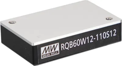 Produktbild von MEANWELL RQB60W12-110S12 DC-DC-Wandler geregelt 12V 5A 1-4 Brick 3.000V