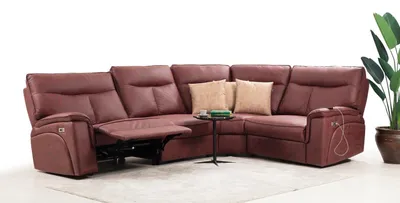 Produktbild von Luxus Ecksofa Rot Sofa Couch L-Form Modern Polstermöbel Designer Wohnzimmer
