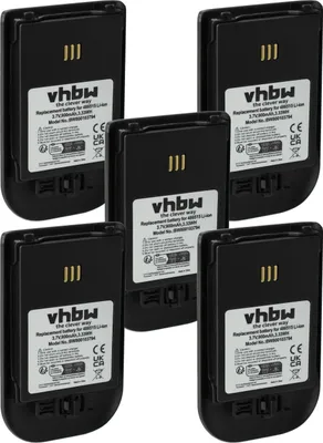 Produktbild von vhbw 5x Akku kompatibel mit Ericsson DT690, DT692 schnurlos Festnetz Telefon (900 mAh, 3,7 V, Li-Ion) Schwarz