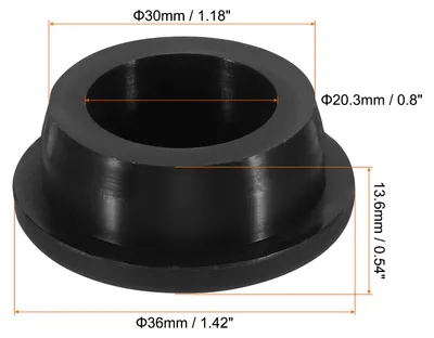Produktbild von Silikon Gummi Lochstopfen 30mm Durchmesser Weich Flexibler Stopfen fš¹r 29mm Loch Schwarz 10Stk