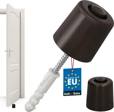 Produktbild von KOTARBAU® Türstopper Boden zum Schrauben - 43 mm - Braun - Bodentürstopper - Bodenmontage - Türstopper - aus Gummi