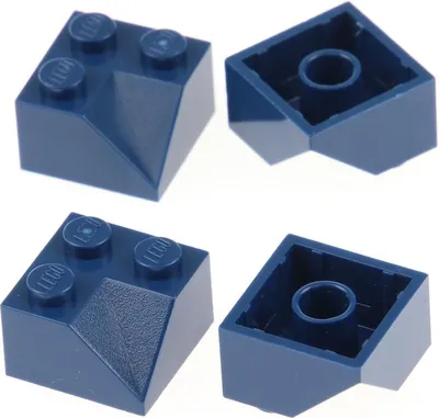 Produktbild von 4x Lego Dachstein 45° 2x2 dunkel blau Doppelkonkav schräg Stein 4578099 3046