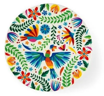 Zdjęcie produktu dla Ceramiczne podstawki 16 cm – motyw kwiatowy z Meksyku