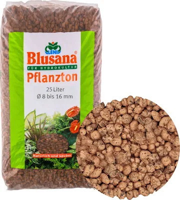 Produktbild von Blusana Blähton Pflanzsubstrat 25l grobe Körnung 8-16mm Tongranulat Hydrokultur & Drainage Pflanzton Granulat