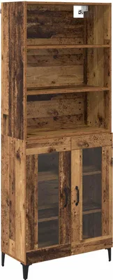 Zdjęcie produktu dla Highboard Stare drewno 69,5 x 34 x 180 cm