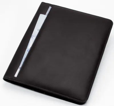 Produktbild von Alassio Schreibmappe "CREMONA" DIN A4 Nappa Leder schwarz