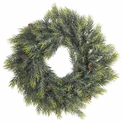 Obrázok produktu pre Vianočný veniec z umelých borovíc s šiškami, priemer 35 cm x 12 cm