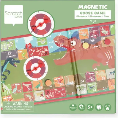 Produktbild von SCRATCH Magnetbrettspiel To Go – Gänsebrett – Dino