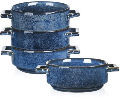 Produktbild von Famanu Suppenschüssel 24 oz - Set von 4 - Porzellan