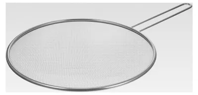 Produktbild von Edelstahl Ölspritzschutz für Bratpfannen mit Griff 25cm Hitzebeständiger Spritzschutz für Pfannen und Töpfe