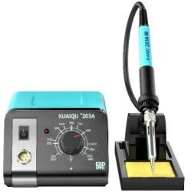 Produktbild von Lötstation - Mit Lötkolben - 75 W - 200–480 °C - Konstanttemperatur - EU-Stecker 220 V - Drehknopfregelung