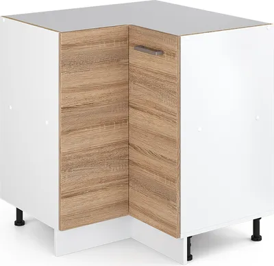 Obrázok produktu pre Vicco spodná rohová skrinka R-Line, 75,6 cm bez pracovnej dosky, Sonoma/White