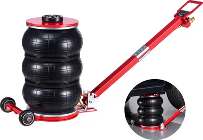 Image de Cric pneumatique VEVOR 5 t Cric pneumatique avec 6 tubes en acier & poignée longue réglable, hauteur de levage 140-464 mm, levage rapide, cric pneumatique pour voitures SUV Pickups
