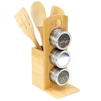 Produktbild von Kochutensilien Set - Utensilienhalter Küche - Utensilienhalter Küche Holz