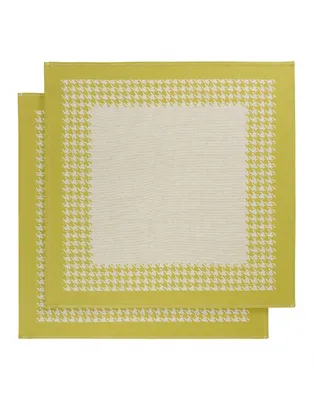 Produktbild von küchentuch 65x65 cm Baumwolle weiss/gelb 2 Stück