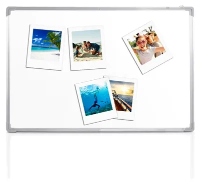 Produktbild von Magnetisches Whiteboard Set, Beschreibbare Magnettafel mit Stiftablage und Abnehmbaren Haken, Weiß (50 x 35 cm)