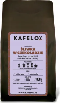 Produktbild von KAFELOV | Kaffeebohnen Pflaume in Schokolade- 250g - 100% Arabika - Geschmackserlebnis