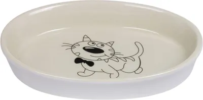 Produktbild von Nobby 73637, Katze, Keramik, Cremefarben, Haustier-Fütterungsschale, Abbildung, 0,12 l