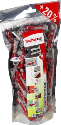 Image de fischer 535980 fischer Big Pack - DuoPower 8x40 2K 535980 Universaldübel-Sortiment Ø 8 mm x 40 mm, 120 St.
